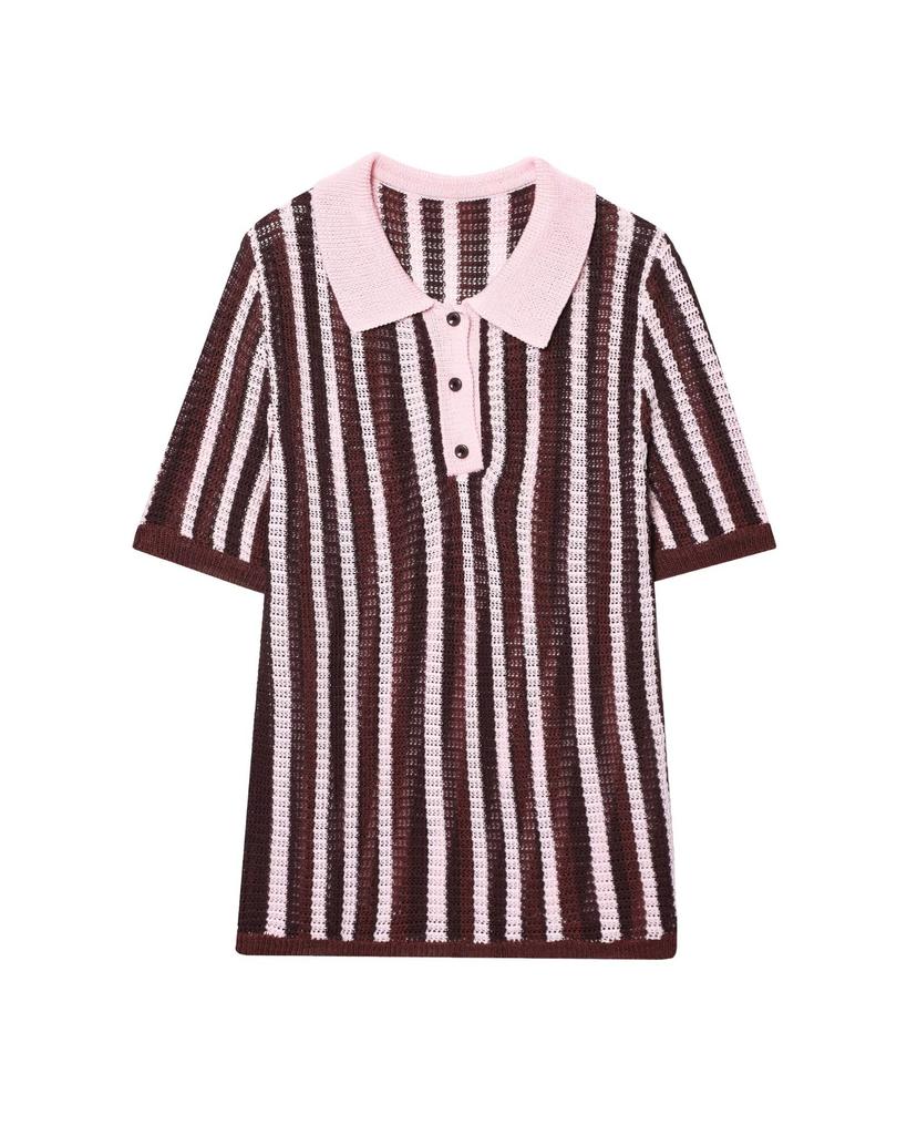 European and American French women's POLO shirt knitted sweater