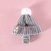 Knitted Dog Hat Cat Pompon Hat Winter Warm Hat with Ear Holes for Small Dogs And Cats Daily Wear Photography Prop