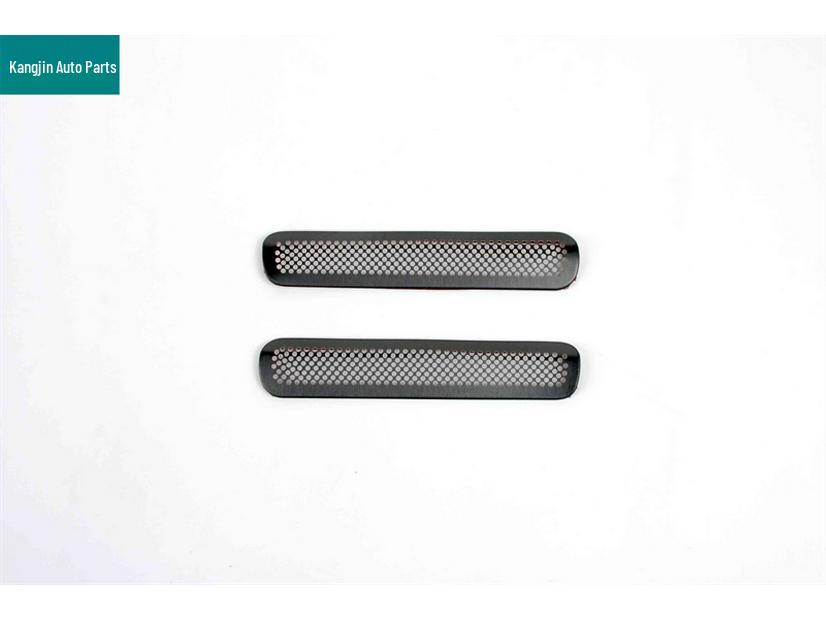 Fits Denza 25 Models N9: Black Titanium Stainless Steel Front Panel & Speaker Grilles with Reading Light Cover.