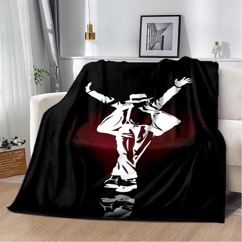 Michael Jackson Retro Printed  HD Blanket Soft Throw Blanket for Home Bedroom Bed Sofa Travel Office Solid Cover Blanket  Adults
