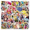 50/100pcs ONE PIECE Anime Stickers Cool Cartoon Decals Kid Toy DIY Stationery Suitcase Car Bike Waterproof Classic Manga Sticker