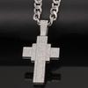 Europäische & Amerikanische Hip Hop Diamant Kreuz Halskette - Retro Legierung Mode Schmuck Anhänger