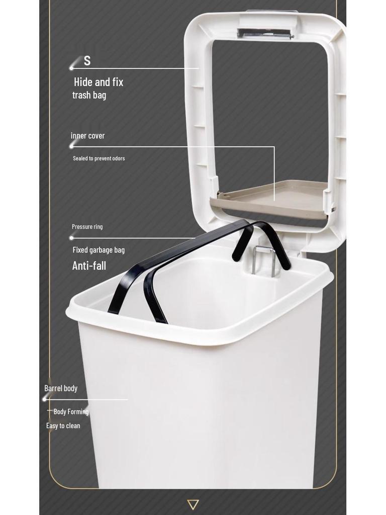 Large Trash Can with Foot Pedal and Lid for Bedroom, Living Room, Dorm, Bathroom, Kitchen, and Toilet.