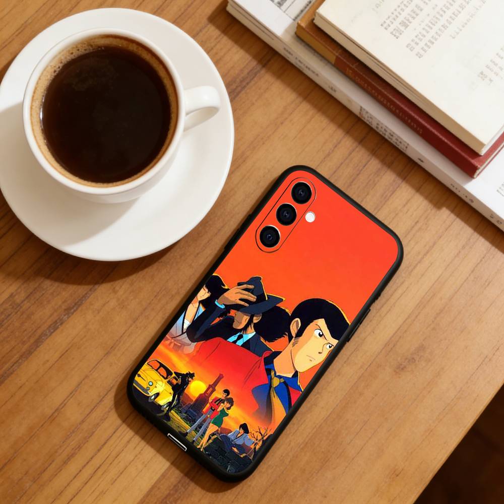 Anime L-Lupin III Phone Case For Samsung Galaxy A73,A72,A71,A70,A53,A52,A51,Others Soft Black Cover
