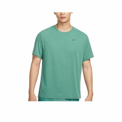 Solid Color Brand Logo Quick-Dry Short Sleeve T-Shirt for Men In Green