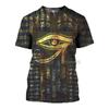 Mannen Egyptische Totem 3D Bedrukte T-shirt Zomer Grappige Retro Mysterie Oude Horus Harajuku Korte Mouw Streetwear