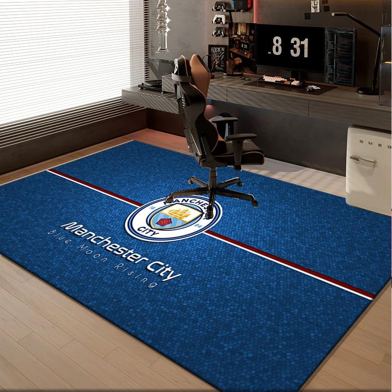 1PC rug Manchester City Crest Carpet, Chair Rug,Area Rug for Office Bedroom living rooms bedroom, Doormat decor Christmas fan gifts