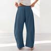 Women's Fashionable Solid Color Elastic Waist Pocket Casual Sweatpants Pants