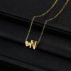 Trendy Heart-Shaped Alphabet Pendant Necklace
