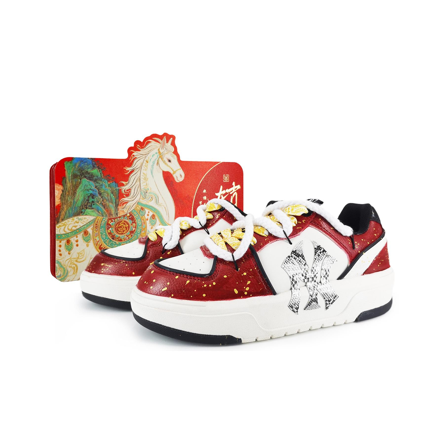 

MLB Chunky Liner SIN3A Golden Horse Treasure Hall PU Abrasion Resistant Low top Skateboard Shoes Unisex Red Gold 3ASXCA12N-50WHS(Team486-2) 37.5