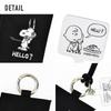 Marimo Craft Snoopy Travel Smartphone Shoulder Bag with Key Pass Case, Black (SPZ-4100)