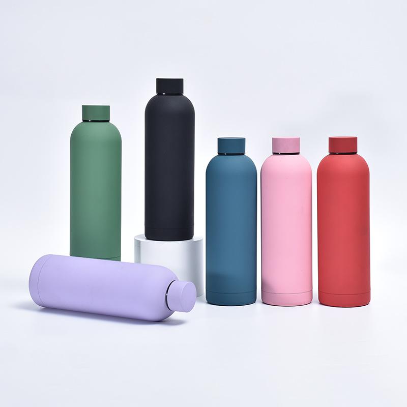 304 Stainless Steel Thermos Double Vacuum Outdoor Cycling Cup Spray-painted Small Mouth Handy Cup