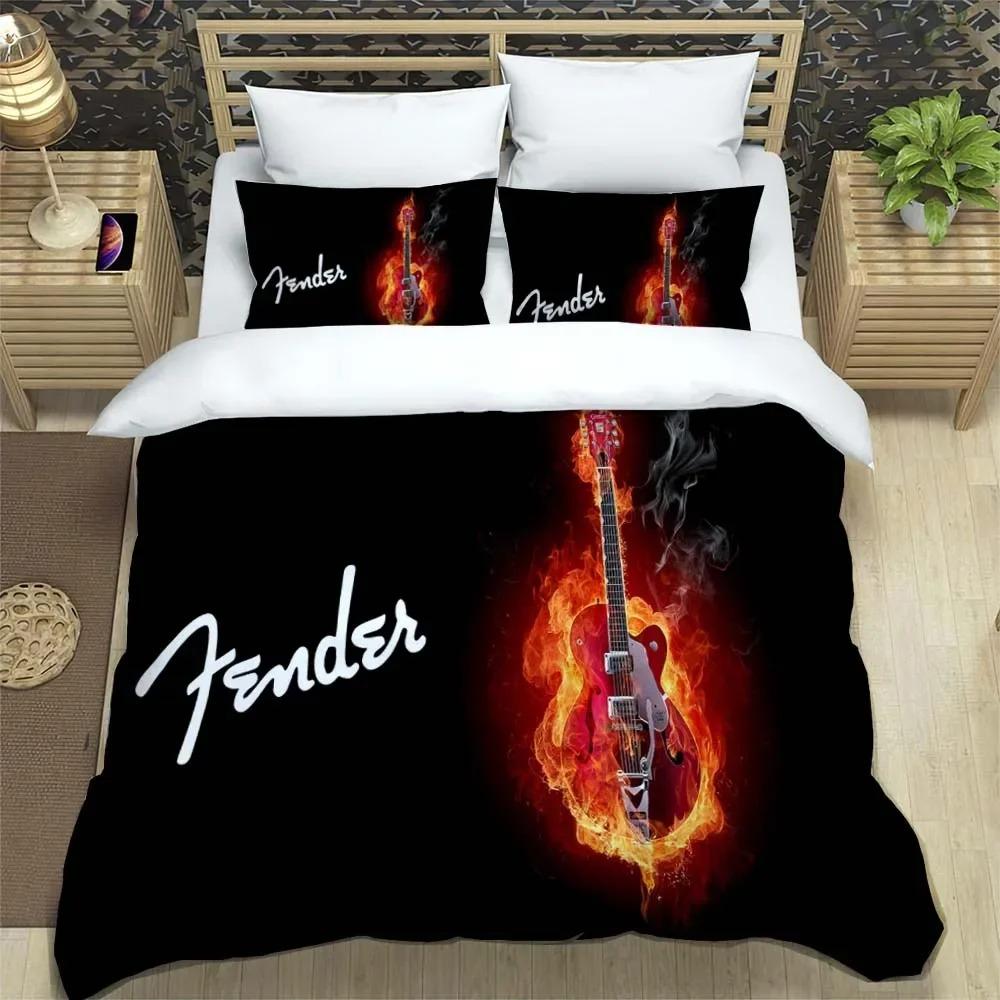 

Fender Musik Gitarre Fashion 3D Printed Bedding Queen Bedding Set Customized King Size Bedding Set Soft And Comfortable 70x133cm 2pcs