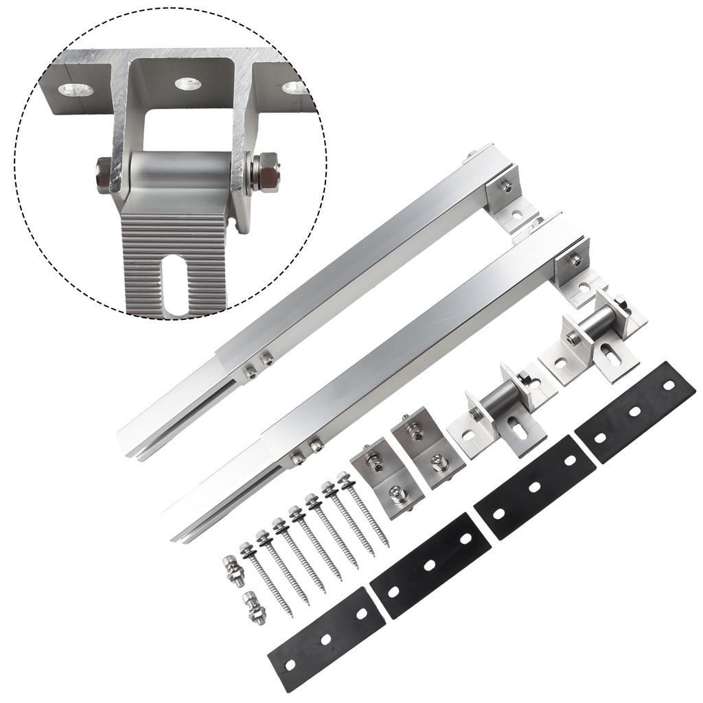 1set Adjustable Photovoltaic Support Solar Panel Bracket Solar Holder End Clamp Kit Flat Roof Mounting Tools Replacement Kit