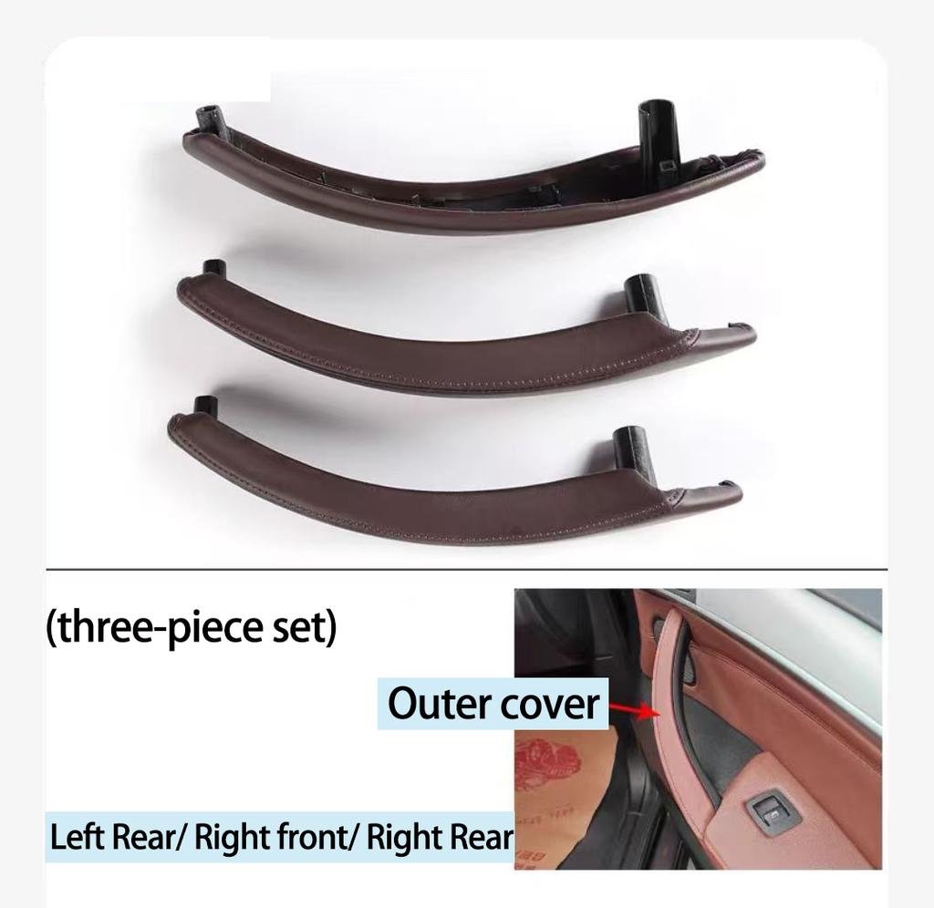Kyapx5 LHD RHD E70 E71 Upgraded Interior Door Handle with Leather Cover Assembly Full Set For BMW X5 X6 E70 E71 2008-2013