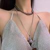 Empress Cixi Blue Pink Saturn Sphere Pendant Diamond Sweater Chain Necklace