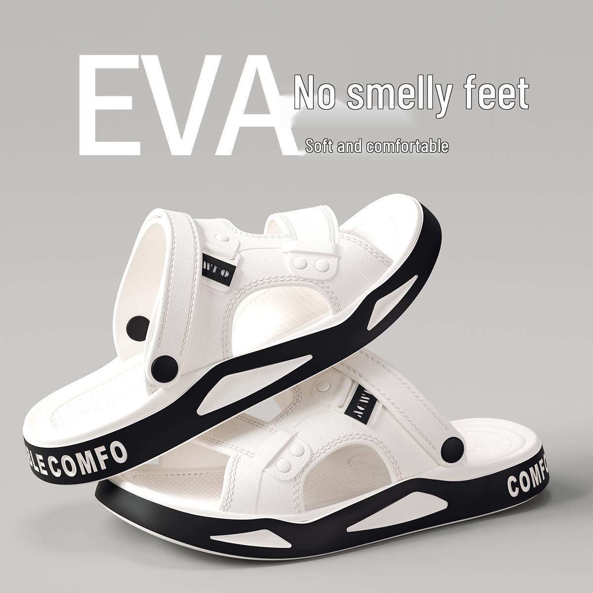 

Мужские нескользящие шлепанцы Lidani 2025 из ЭВА для вождения: Летние уличные сандалии большого размера