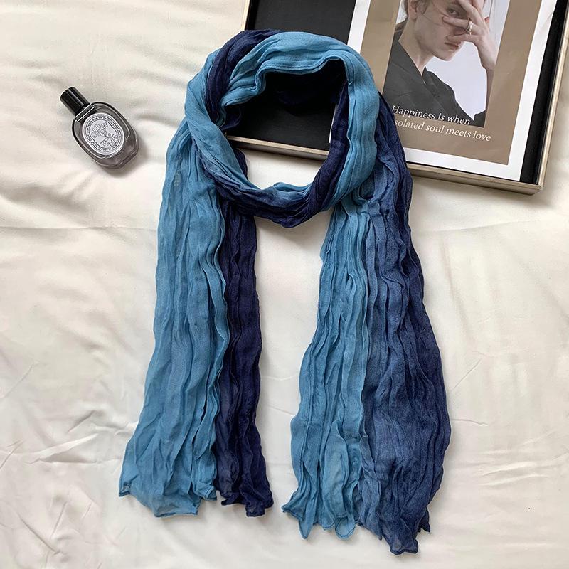 

Женский ретро шарф-шаль из хлопка и льна с принтом тай-дай - Зимняя коллекция 2024