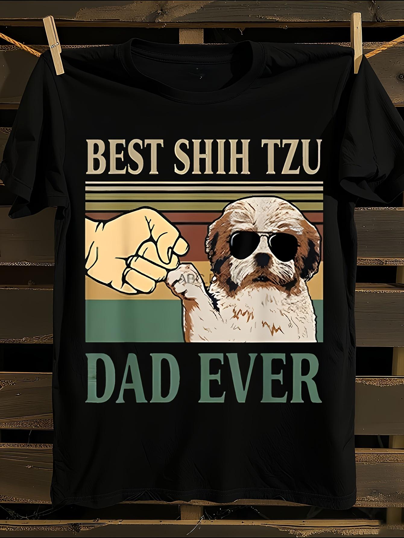 Vintage Shih Tzu Dad Ever Dog Graphic T-shirt XXL