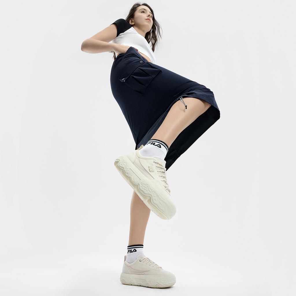 Fila Rock Comfortable Casual Durable Low-Top Canvas Shoes Women Sneakers White F12W421301FWG