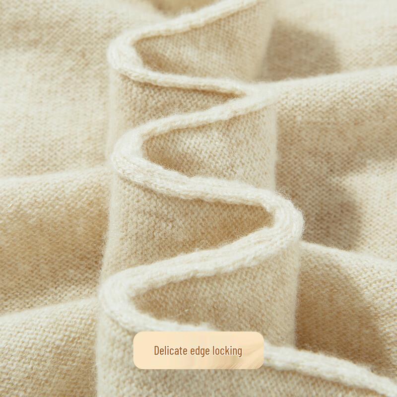 Futing Men's 300G Machine Washable 100% Cashmere Round Neck Sweater
