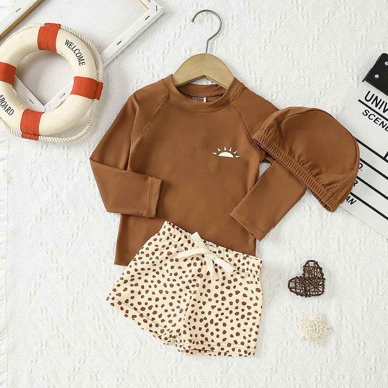 Boys' Sun Protection Quick-Dry Split Swimsuit - Korean Style Beachwear for Kids