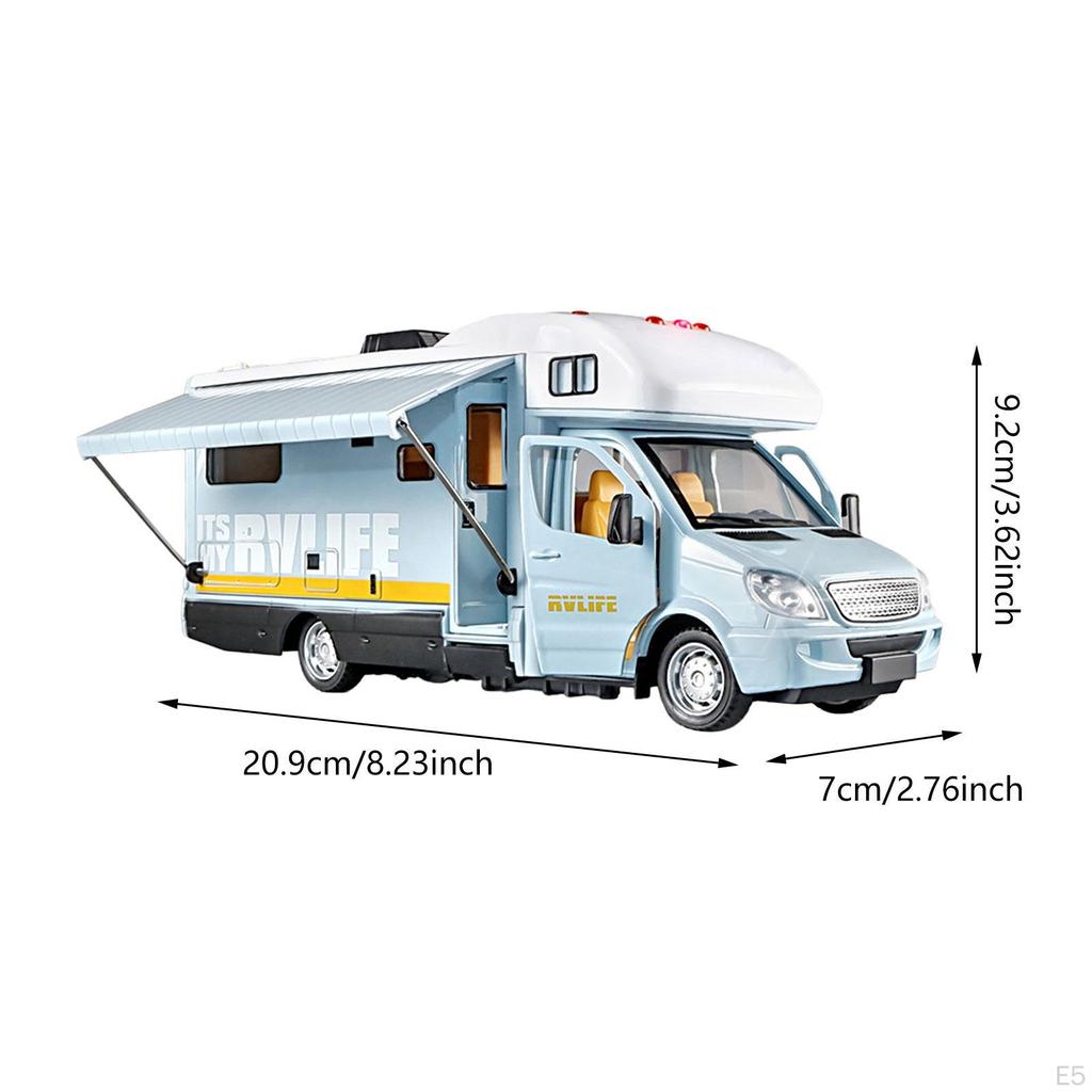 1/32 Alloy Motorhome Toy Diecast Metal Recreational Vehicle for Party