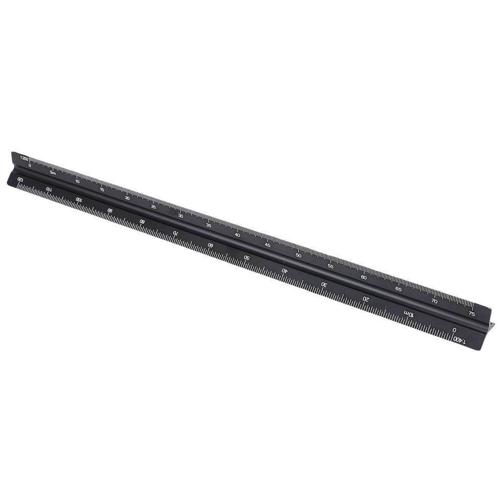 Triangular Engineer Scale Ruler Aluminum 30cm 1:100 1:200 1:250 1:300 1:400 1:500 Architectural Scale Ruler for