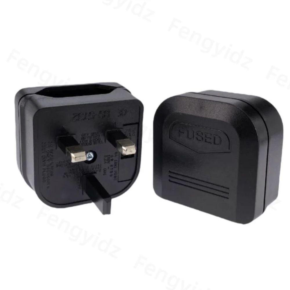 2 Pin to  3 Pin EU to UK Power Socket 250v Plug Converter New Charger  Travel