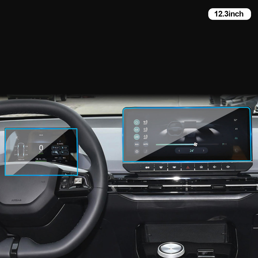 2Pcs Car Gear Panel Dashboard Navigation Interior Screen Protective Film TPU Anti-Scratch Sticker Protect For MG MG4 EV 2024-23