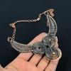Gorgeous Red Flash Labradorite Gemstone Handmade Pure Copper Wire Wrap Jewelry Pendant