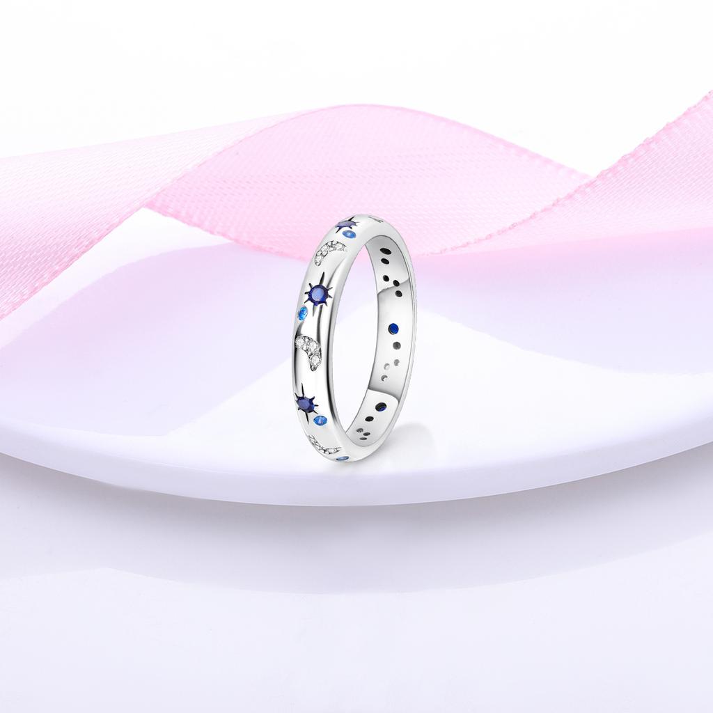 925 Silver Women Finger Rings for Women Cocktail Ring Geometric Cubic Zircon Heart Wedding Jewelry