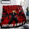 1 Stück Taylor Print Flanelldecke, Hohe Qualität, Für alle Jahreszeiten, Heimdekoration, Wärme und Komfort, Perfekt für Weihnachtsgeschenke