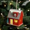 Christmas LED Light Wooden House Luminous Cabin Merry Christmas Decorations for Home DIY Xmas Tree Ornaments Kids Gifts New