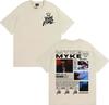 Rapper Myke Towers Graphic Printed T-shirts for Men Harajuku Hip Hop Oversized T Shirt Unisex Summer Cotton Short Sleeve T-shirt