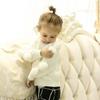 Girls Clothing Spring Autumn Baby Round Neck Sweater Children Fashion Cute Long Sleeved Fur Ball Knitting Shirt Solid Color Tops