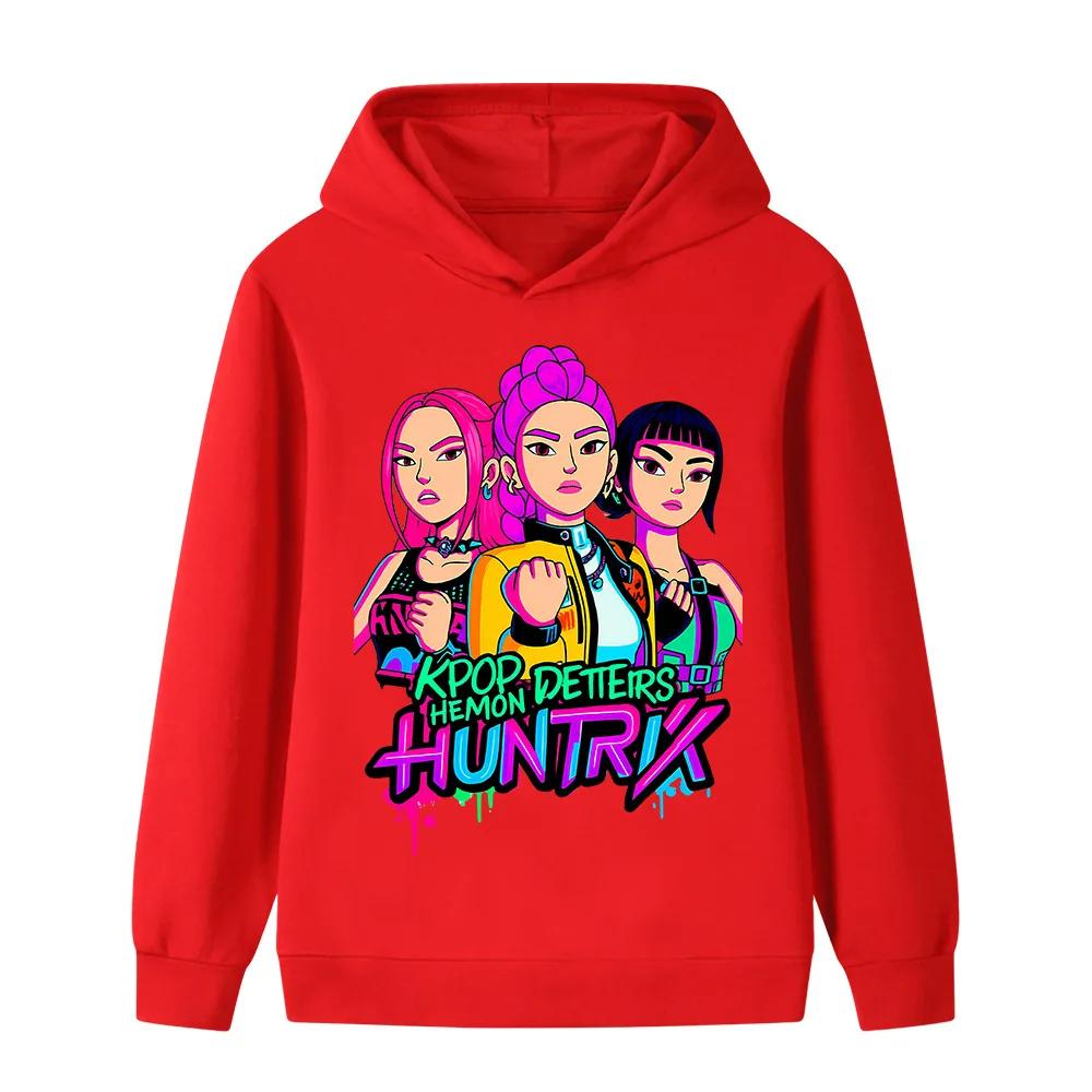 

Children s Printed Top Fashion Loose Sweatshirt Casual Hoodies Sweatshirts Girls 160 червоний