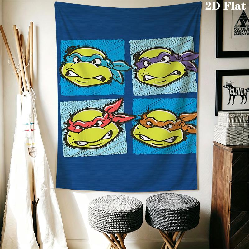 Mutant Turtles Urban Warriors Tapestry Wallmounted Fashion Print Homestay Soft Decoration Tapestry Christmas Gift Work Of Art