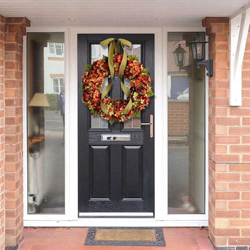 Autumn Artificial Wreath Silk Flower Material Thanksgiving Decorations Exquisite Fall Decorations Home Decoration 30cm