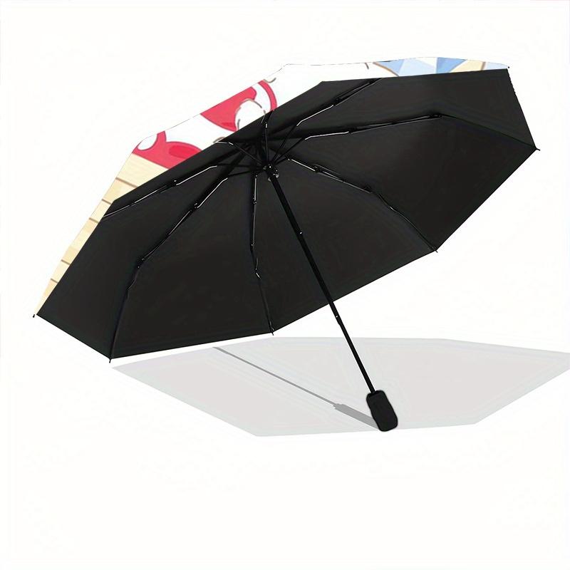 1pc Cherry & Cinnamoroll Pattern Pattern Umbrella, Fashionable, Personalized, High-Value Folding Umbrella, a Must-Have for Summer, 8-Rib Durable Iron