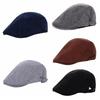 Adjustable Newsboy Caps Solid Color Flat Visor Cap Fashion Vintage Berets Hat  Men