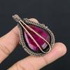 Ruby Pendant Gemstone Jewelry, 999 Copper Wire Wrapped Handmade Pendant, Latest Design Jewelry