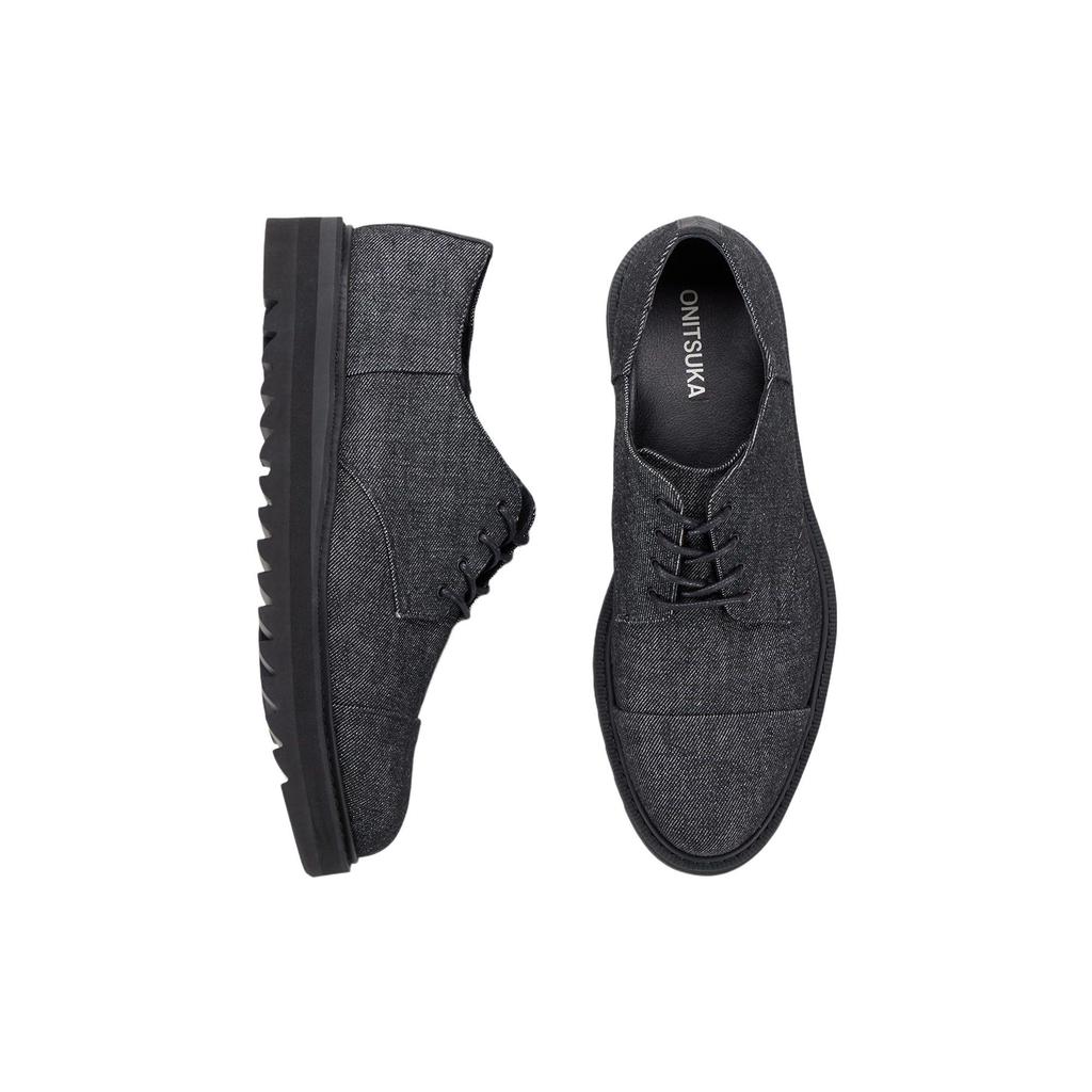Onitsuka Tiger Onitsuka Series Derby Comfortable Shock Absorbing Slip Resistant Durable Low Top Casual Shoes Men sneaker Black 1181A307-001