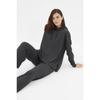 Anthracite Hooded Corded Knitted Pajama Set Thmaw22au0334