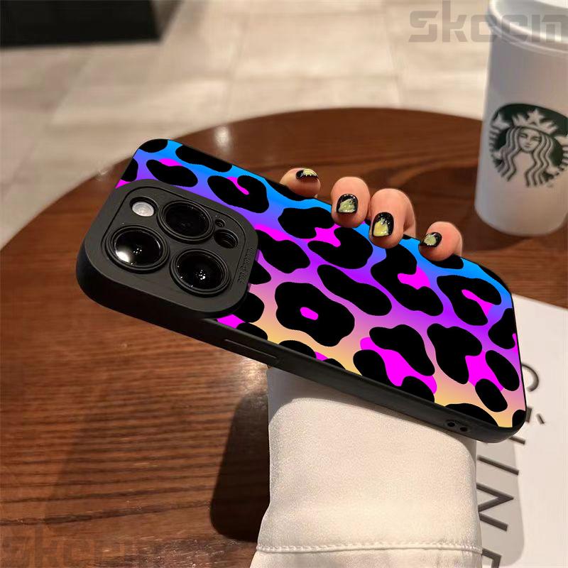 Case For Samsung Galaxy A15 A35 A54 A55 S25 S24 S23 S22 S21 S20 Ultra Plus FE Colorful Leopard Pattern Silicone Soft Phone Cover