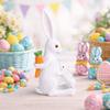 Cute Resin Rabbit Ornament Hand-Carved Easter Decoration Easter Bunny Figurine  Lifelike Rabbit