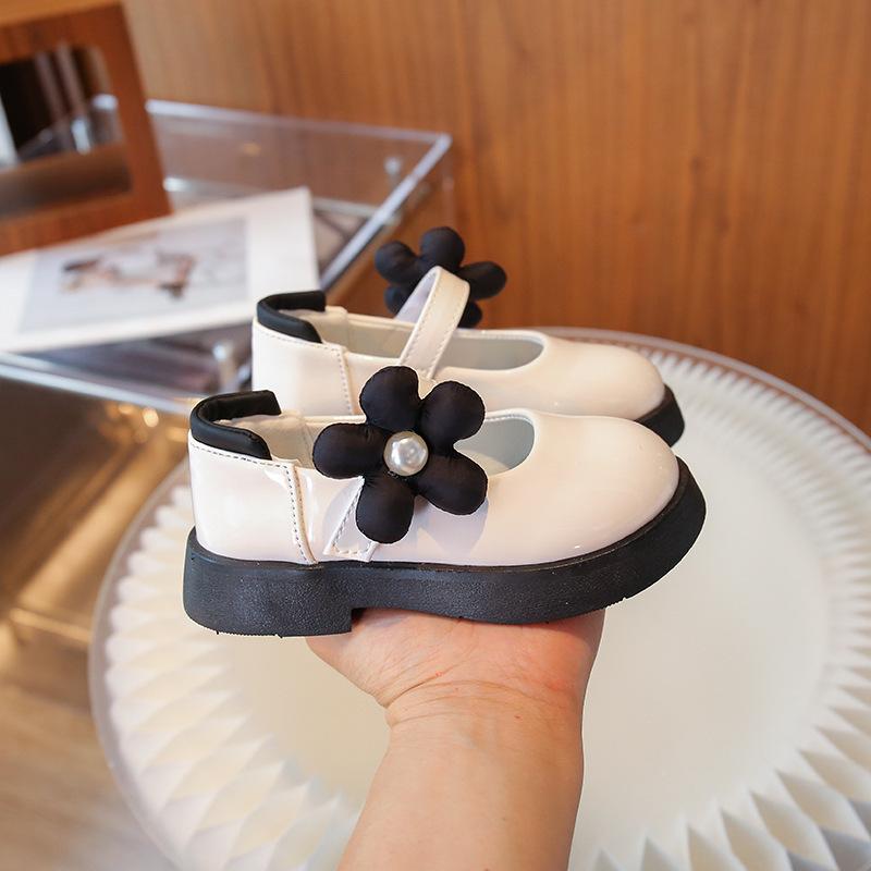 Spring Leather Shoe Fashion Princess Girl Shoe Exquisite Elegant Classic Kid Sandals Retro Soft Sole Anti Slip Classic Mary Jane