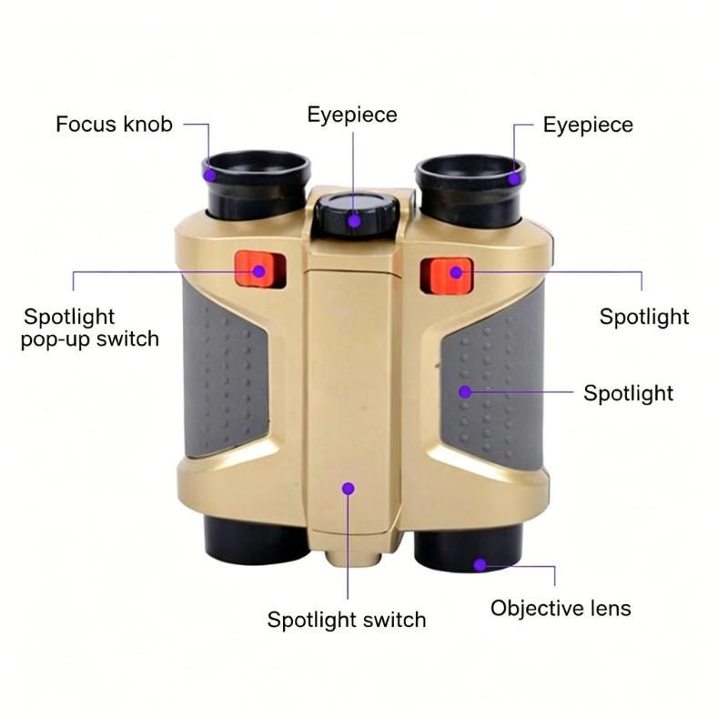 High Clear Binocular With Nonslip Grip Professional Large Ranges Binocular with Low Light for Classroom Observations