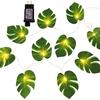 Plug in Monstera Leaf String Lights, 33 Ft 100 LEDs Artificial Palm Leaves Wall Hanging Vine Green Leaf Fairy Lights with Remote Controller for