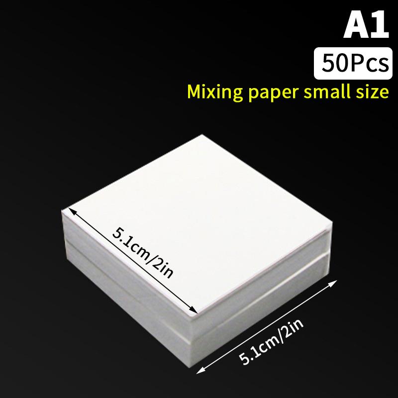 

50Sheets/Pack Dental Disposable Mixing Double Faced Paper Denture Laboratory Cement Powder Pad Dentistry Tools L/M/S Size as the picture